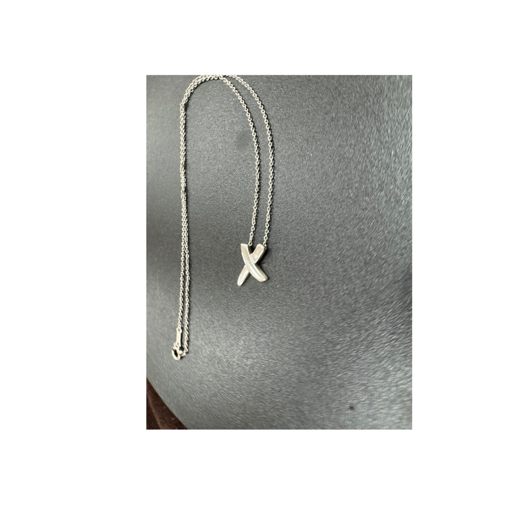 Tiffany and Co Sterling Silver Cross Pendant Necklace - Picture 7 of 12